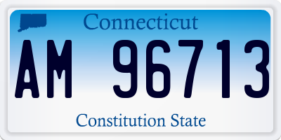CT license plate AM96713