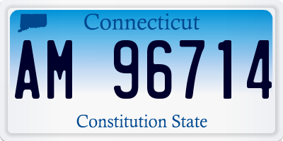 CT license plate AM96714