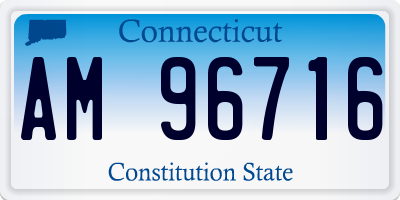 CT license plate AM96716