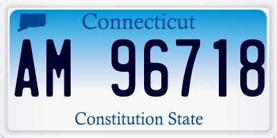 CT license plate AM96718