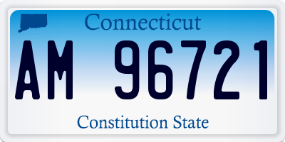 CT license plate AM96721