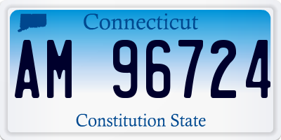 CT license plate AM96724