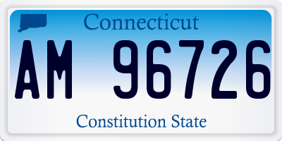 CT license plate AM96726