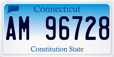 CT license plate AM96728