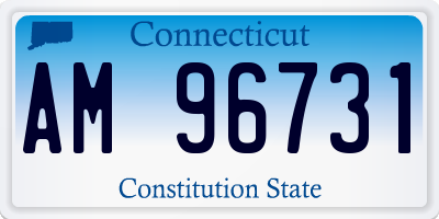 CT license plate AM96731