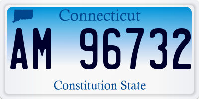 CT license plate AM96732