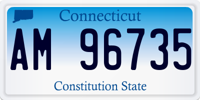 CT license plate AM96735