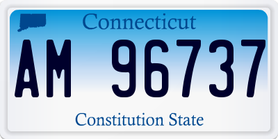 CT license plate AM96737