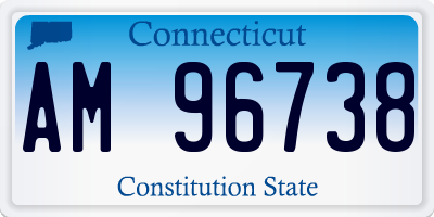CT license plate AM96738