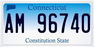 CT license plate AM96740
