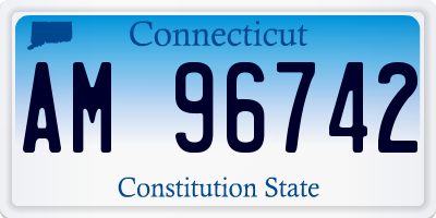 CT license plate AM96742