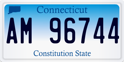 CT license plate AM96744