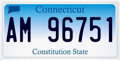 CT license plate AM96751