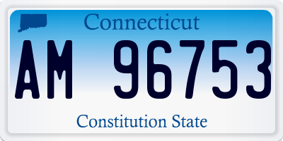 CT license plate AM96753