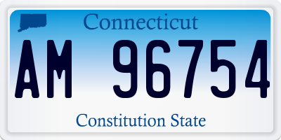 CT license plate AM96754