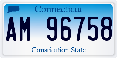 CT license plate AM96758