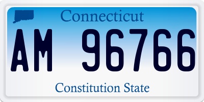 CT license plate AM96766