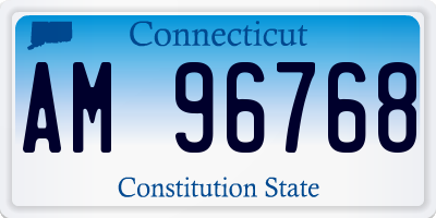 CT license plate AM96768