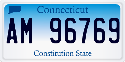 CT license plate AM96769