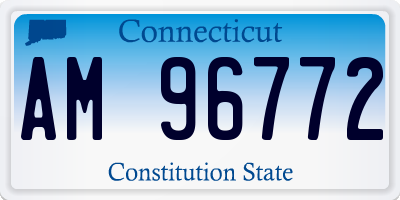 CT license plate AM96772