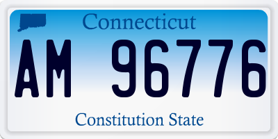 CT license plate AM96776