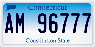 CT license plate AM96777
