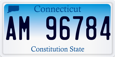 CT license plate AM96784
