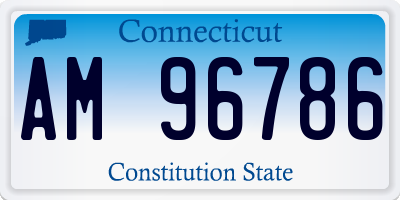 CT license plate AM96786