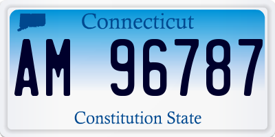 CT license plate AM96787