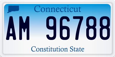CT license plate AM96788