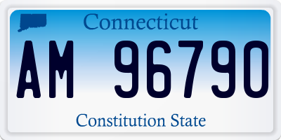 CT license plate AM96790