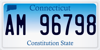 CT license plate AM96798