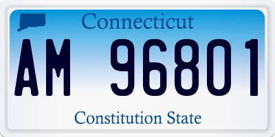 CT license plate AM96801