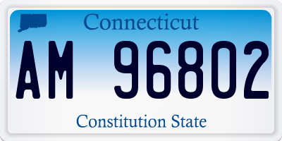 CT license plate AM96802