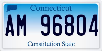 CT license plate AM96804