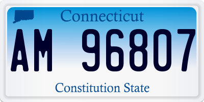 CT license plate AM96807