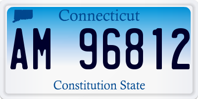 CT license plate AM96812
