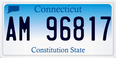 CT license plate AM96817