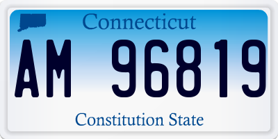 CT license plate AM96819
