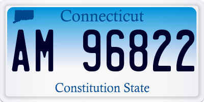 CT license plate AM96822
