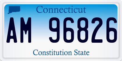 CT license plate AM96826