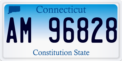 CT license plate AM96828