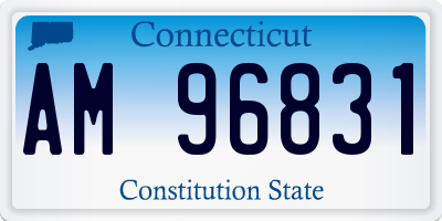CT license plate AM96831