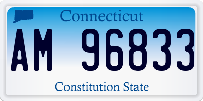 CT license plate AM96833