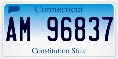 CT license plate AM96837