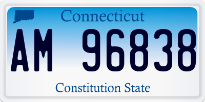 CT license plate AM96838