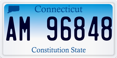 CT license plate AM96848