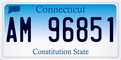 CT license plate AM96851