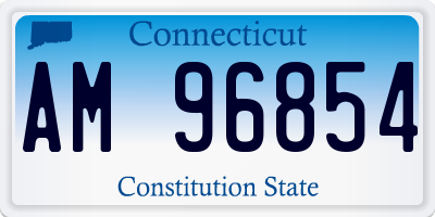 CT license plate AM96854