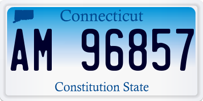 CT license plate AM96857